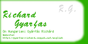 richard gyarfas business card